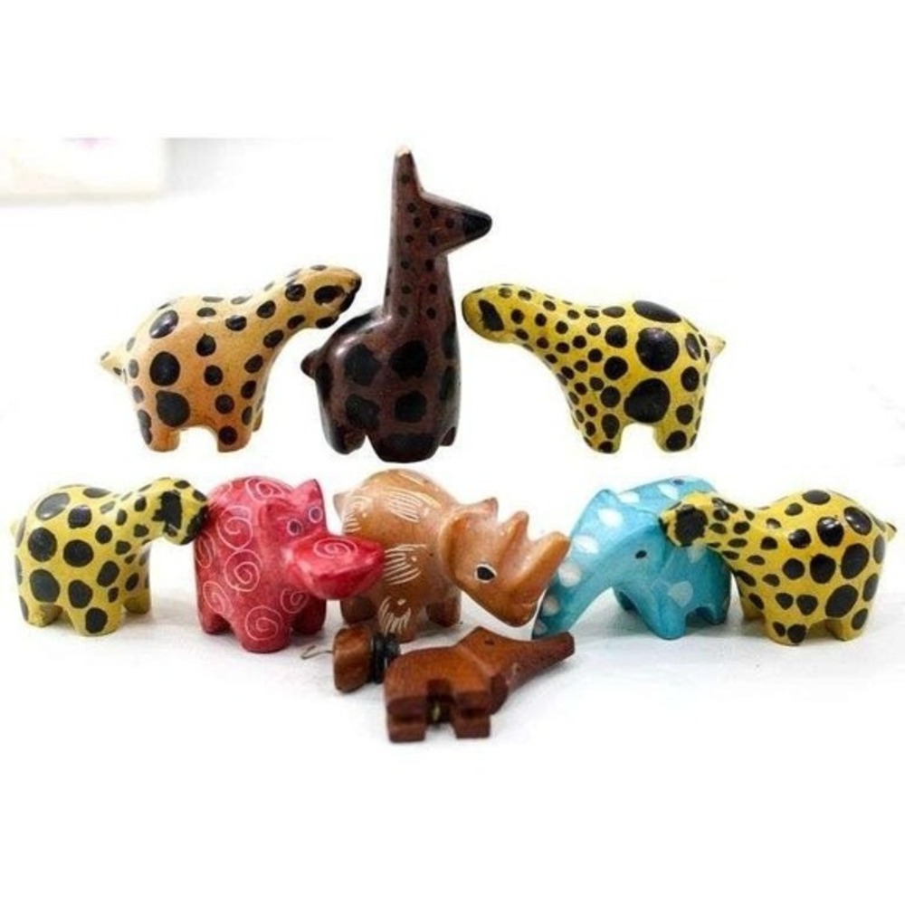 Lot 9 Vintage‎ Figurines Miniature Mini Figures Folk Art animals